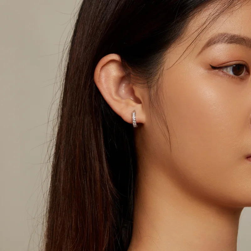 (afbeelding voor) Pandora-stijl Shine Hoepeloorbellen - BSE868 - Bekijken 7