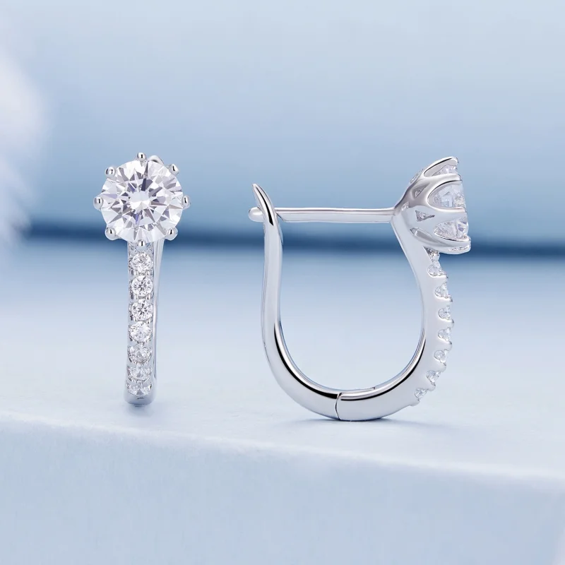 (afbeelding voor) Pandora Stijl Simpele Zirkonia Hoepel Oorbellen - BSE856 - Bekijken 2