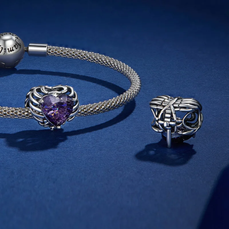 (afbeelding voor) Pandora Stijl Skelet Hart Bedel - BSC910 - Bekijken 4