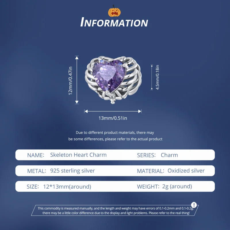 (afbeelding voor) Pandora Stijl Skelet Hart Bedel - BSC910 - Bekijken 6