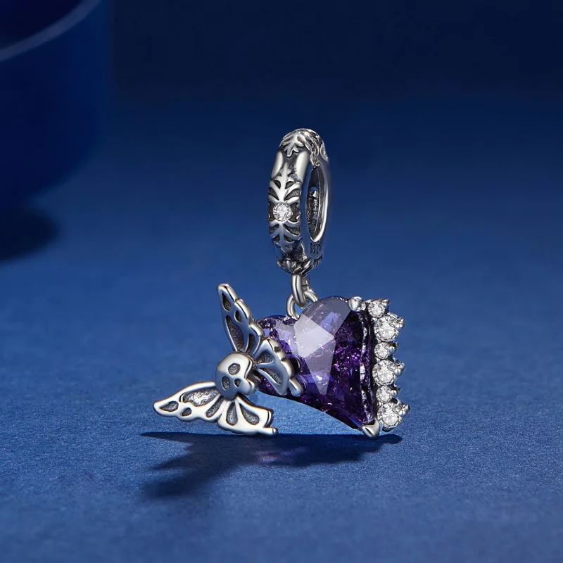 (afbeelding voor) Pandora Stijl Skull Vlinder Siliconen Hanger - BSC912 - Bekijken 2