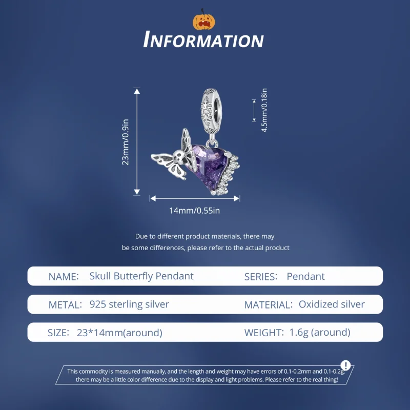 (afbeelding voor) Pandora Stijl Skull Vlinder Siliconen Hanger - BSC912 - Bekijken 6