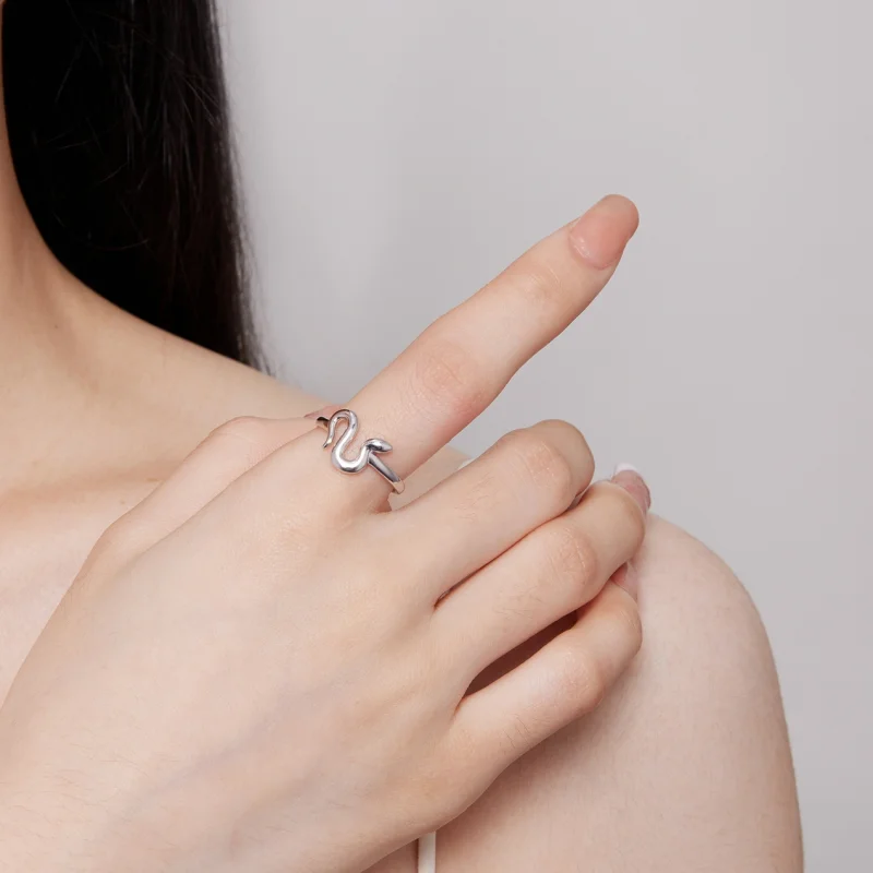 (afbeelding voor) Pandora-stijl Slang Open Ring - SCR926 - Bekijken 6