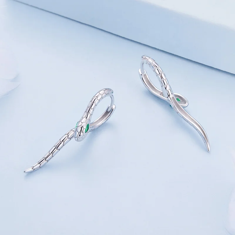 (afbeelding voor) Pandora-stijl slangen oorringen - BSE792 - Bekijken 3