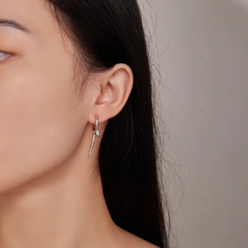 (afbeelding voor) Pandora-stijl slangen oorringen - BSE792 - Bekijken 7