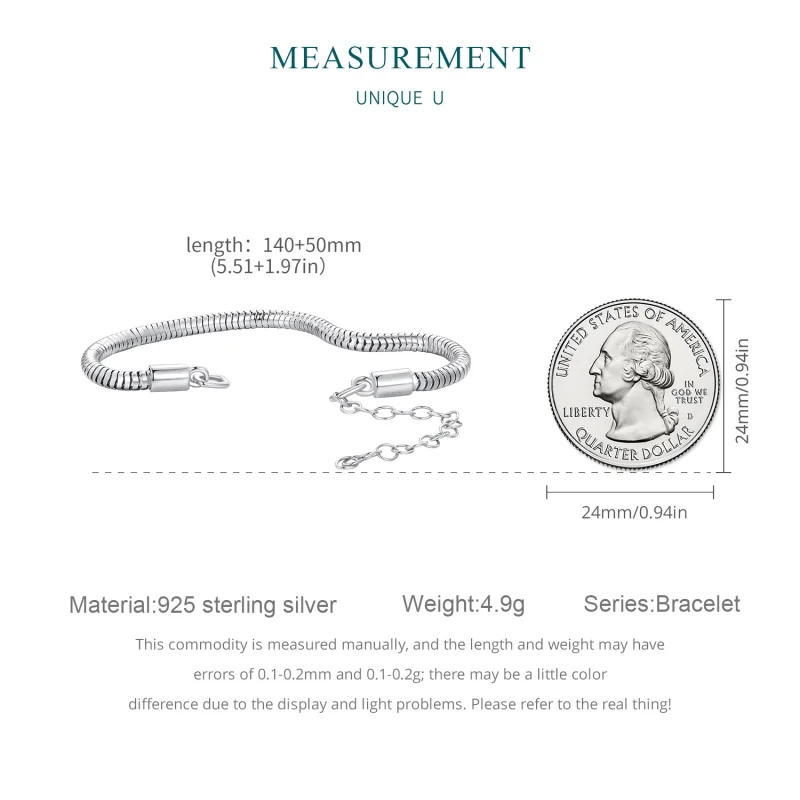 (afbeelding voor) Pandora Stijl Slangenbot Ketting Armband - BSB150 - Bekijken 7