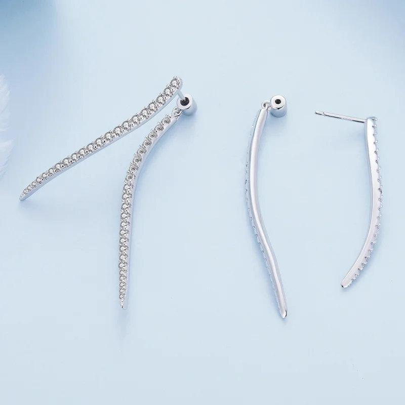 (afbeelding voor) Pandora-stijl Slimme Tassel Lange Stud Oorbellen - YIE227 - Bekijken 4