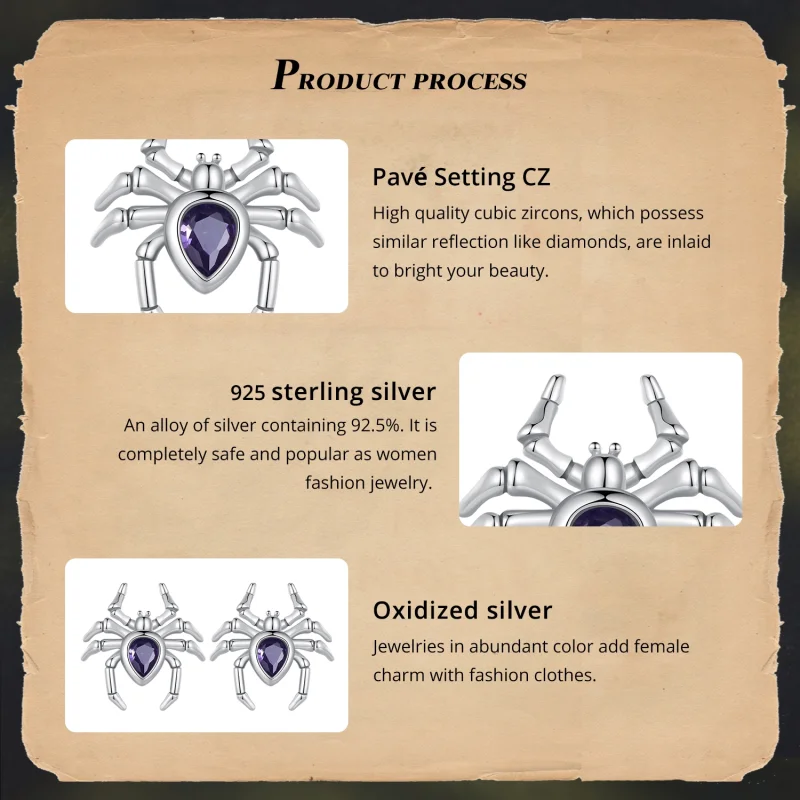 (afbeelding voor) Pandora-stijl Spin Studs Oorbellen - BSE891 - Bekijken 5