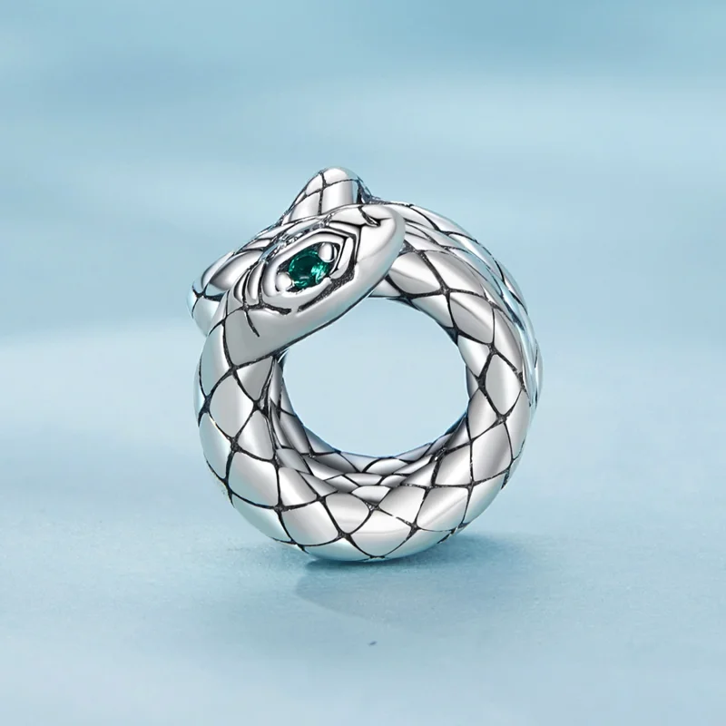 (afbeelding voor) Pandora-stijl Spiraalvormige Spirit Slang Bedel - SCC2549 - Bekijken 3