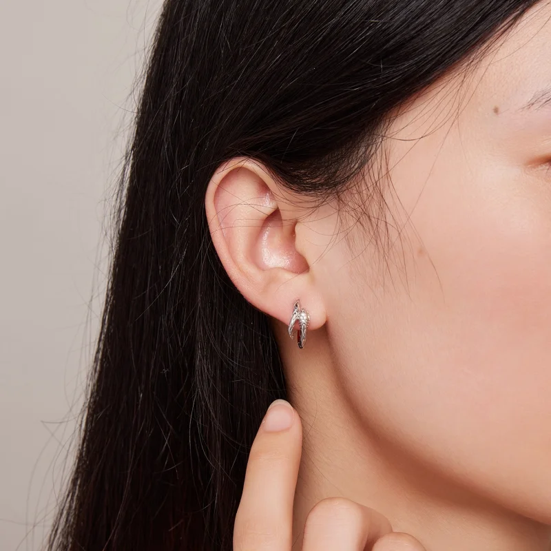 (afbeelding voor) Pandora-stijl Spirit Snake Hoop Oorbellen - BSE818 - Bekijken 7