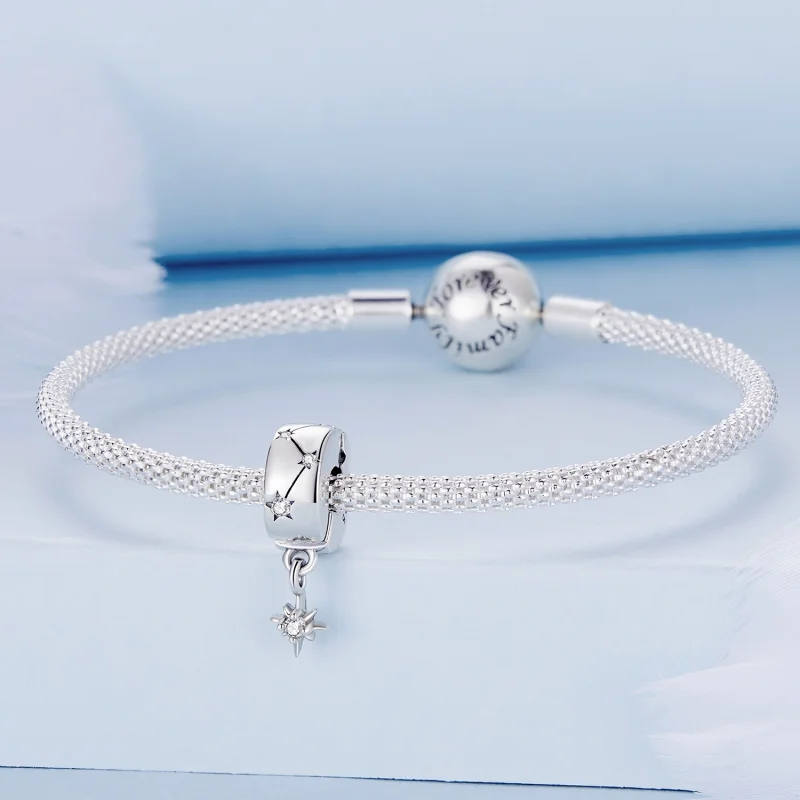 (afbeelding voor) Pandora Stijl Sterrenexplosie Cirkel Clip - BSC808 - Bekijken 4