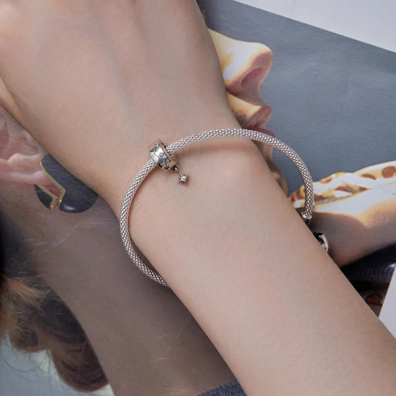 (afbeelding voor) Pandora Stijl Sterrenexplosie Cirkel Clip - BSC808 - Bekijken 6