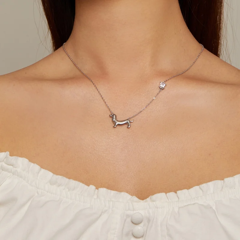 (afbeelding voor) Pandora Stijl Teckel Ketting - SCN501 - Bekijken 4