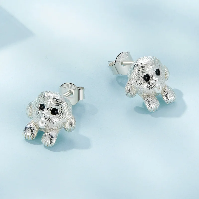 (afbeelding voor) Pandora Stijl Teddy Studs Oorbellen - SCE1631 - Bekijken 3