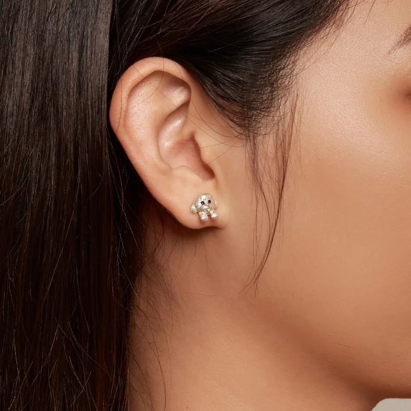 (afbeelding voor) Pandora Stijl Teddy Studs Oorbellen - SCE1631 - Bekijken 7