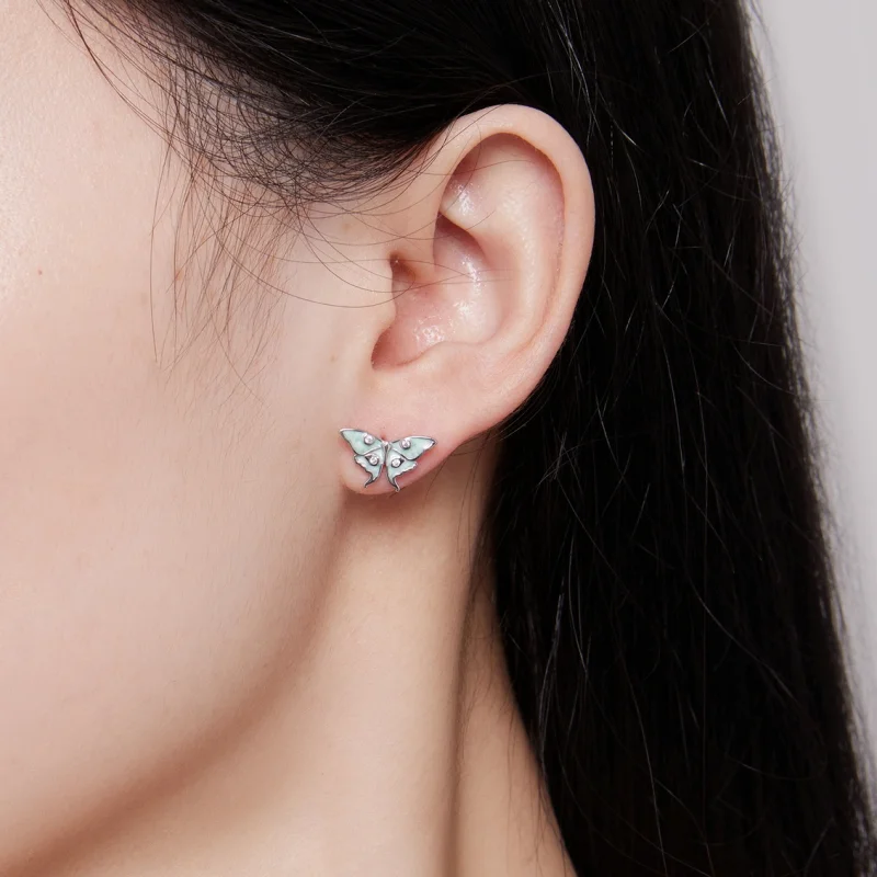 (afbeelding voor) Pandora stijl Tovenaar van Oz Vlinderstuds Oorbellen - BSE828 - Bekijken 5