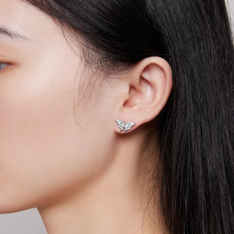 (afbeelding voor) Pandora stijl Tovenaar van Oz Vlinderstuds Oorbellen - BSE828 - Bekijken 6