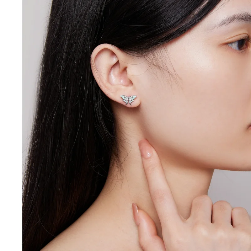 (afbeelding voor) Pandora stijl Tovenaar van Oz Vlinderstuds Oorbellen - BSE828 - Bekijken 7