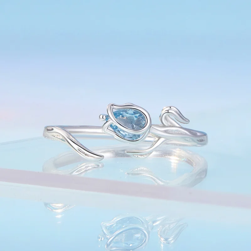 (afbeelding voor) Pandora Stijl Tulp Open Ring - BSR465-E - Bekijken 3