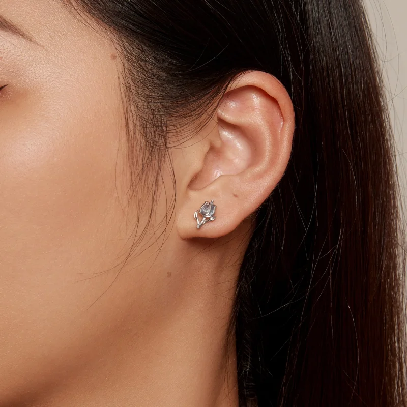 (afbeelding voor) Pandora-stijl Tulp Studs Oorbellen - BSE873 - Bekijken 7