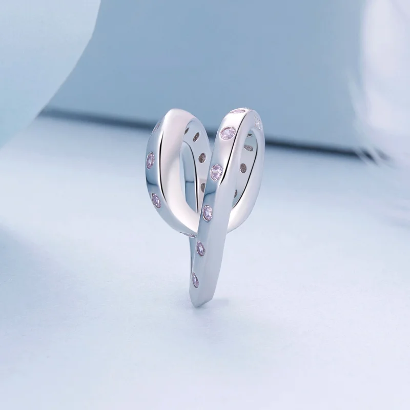 (afbeelding voor) Pandora Stijl Verstrengeld Hart Bedel - BSC928 - Bekijken 3