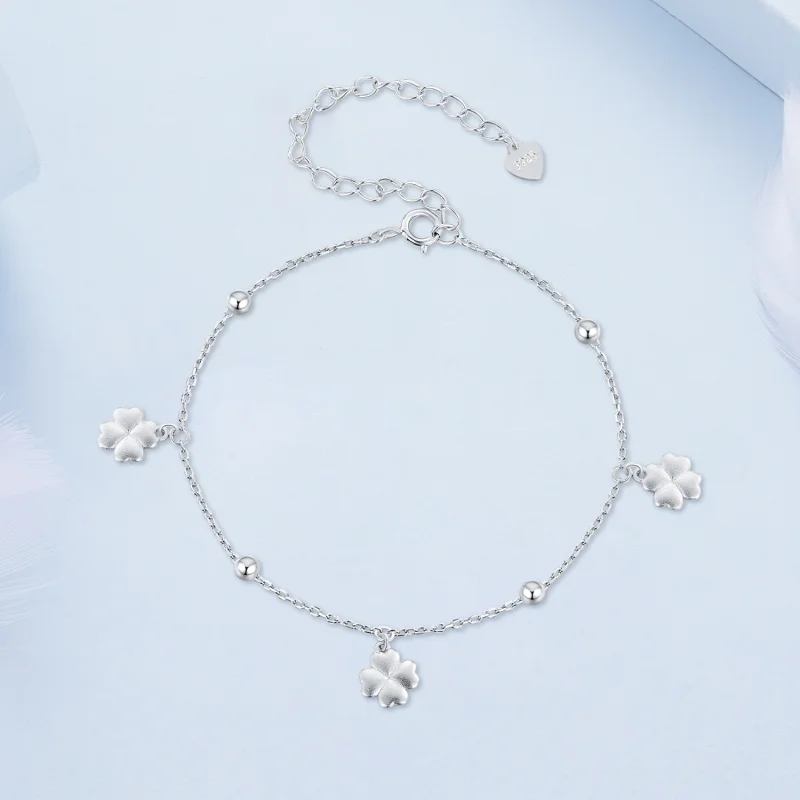 (afbeelding voor) Pandora Stijl Vierbladige Klaver Ketting Armband - BSB139 - Bekijken 2