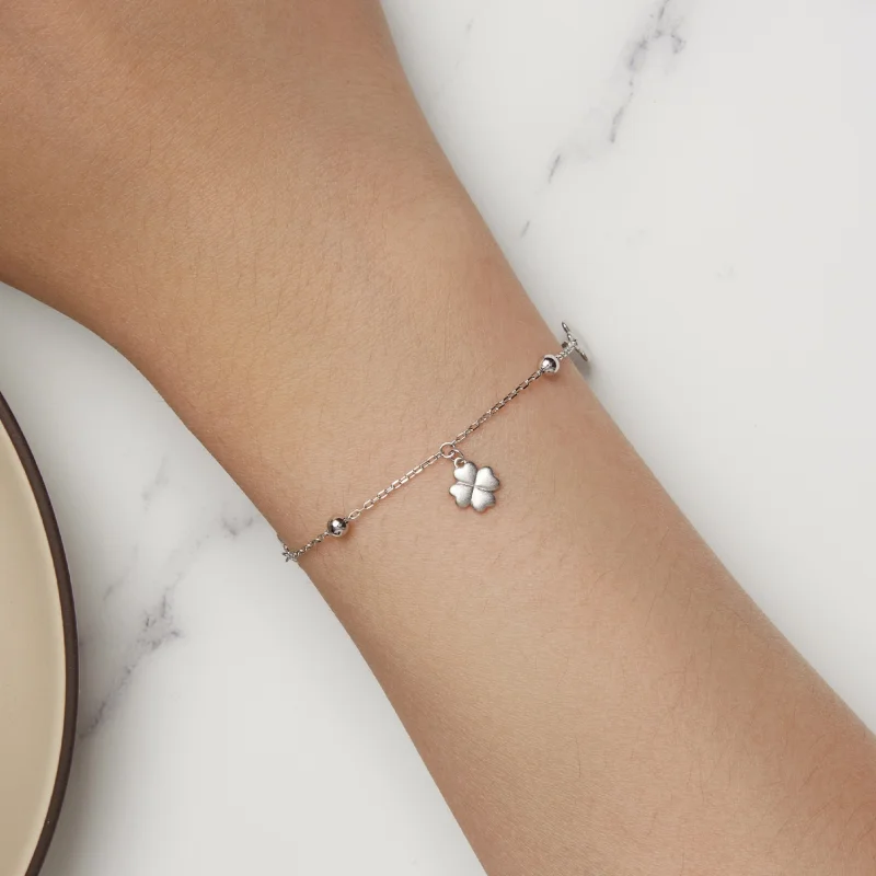 (afbeelding voor) Pandora Stijl Vierbladige Klaver Ketting Armband - BSB139 - Bekijken 6