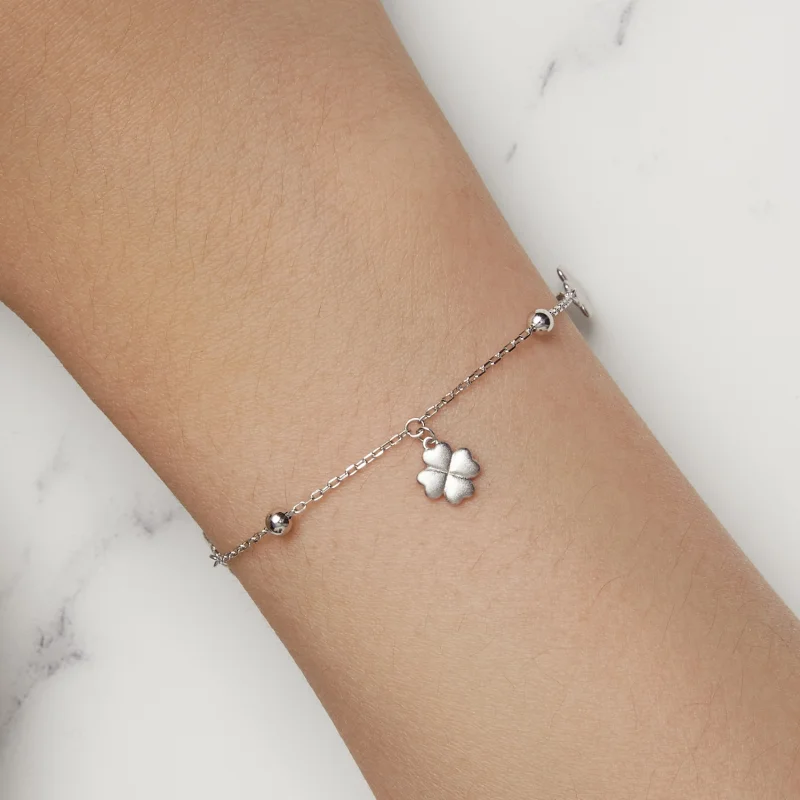 (afbeelding voor) Pandora Stijl Vierbladige Klaver Ketting Armband - BSB139 - Bekijken 8