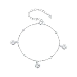 Pandora Stijl Vierbladige Klaver Ketting Armband - BSB139 (afbeelding voor) Pandora Stijl Vierbladige Klaver Ketting Armband - BSB139