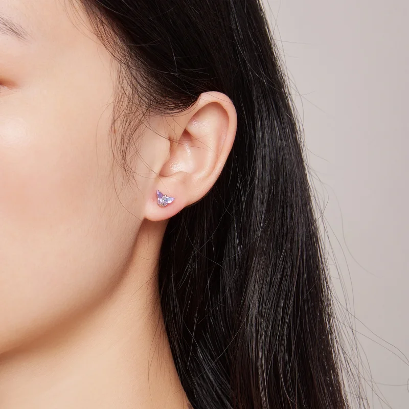 (afbeelding voor) Pandora-stijl vlinder draadstuds oorbellen - BSE797 - Bekijken 8