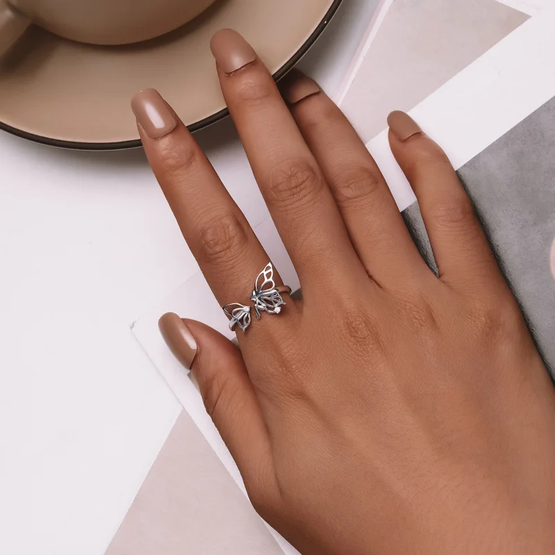 (afbeelding voor) Pandora stijl Vlinder Elf Ring - BSR484-E - Bekijken 5