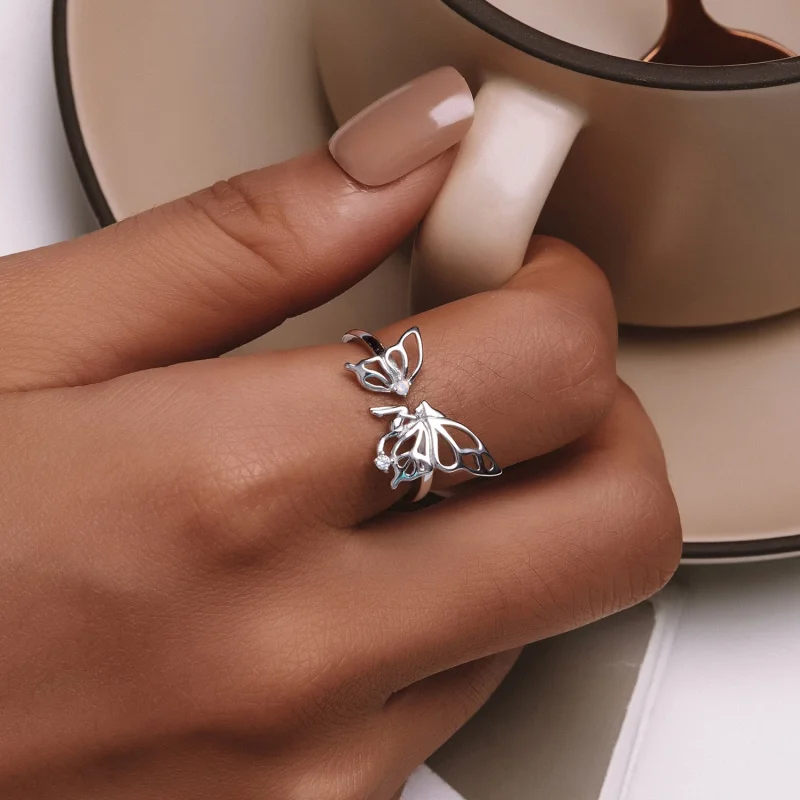 (afbeelding voor) Pandora stijl Vlinder Elf Ring - BSR484-E - Bekijken 6