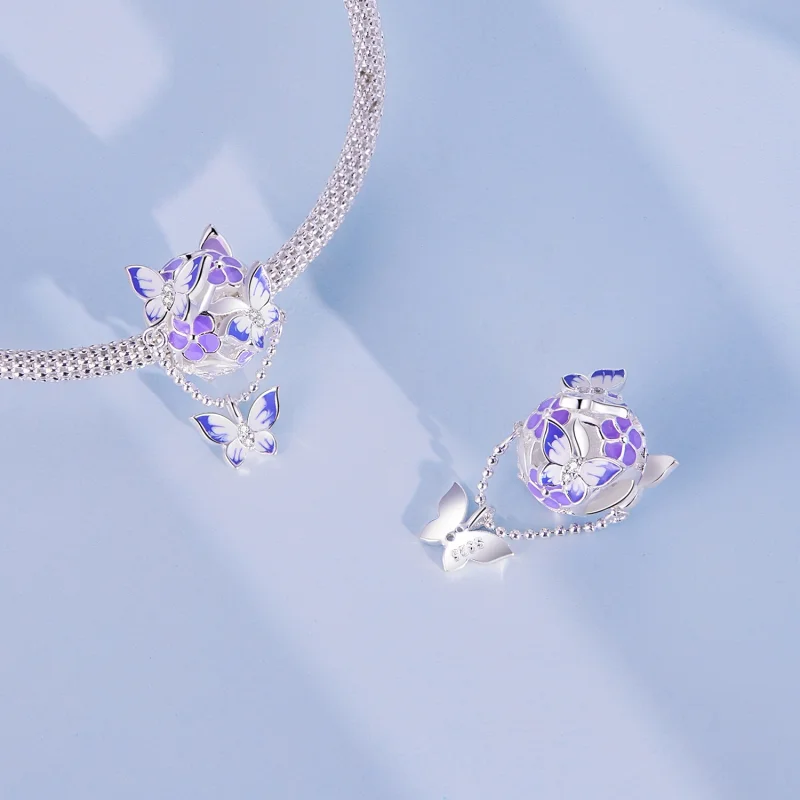 (afbeelding voor) Pandora-stijl vlinder kwastbedel - SCC2460 - Bekijken 4