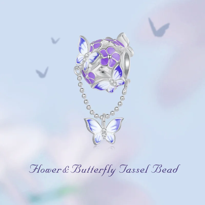 (afbeelding voor) Pandora-stijl vlinder kwastbedel - SCC2460 - Bekijken 6