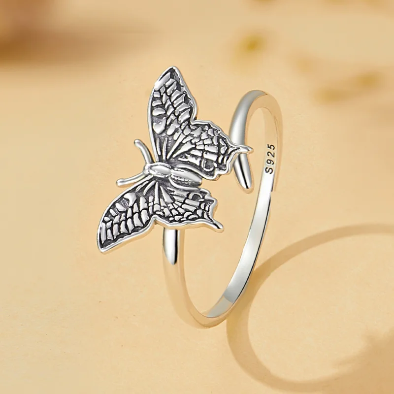 (afbeelding voor) Pandora Stijl Vlinder Open Ring - SCR966-E - Bekijken 2