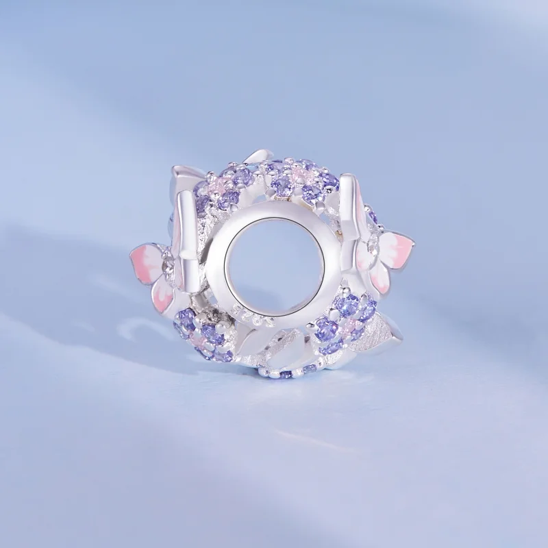 (afbeelding voor) Pandora-stijl Vlinder Zirkoon Bedel - SCC2463 - Bekijken 3