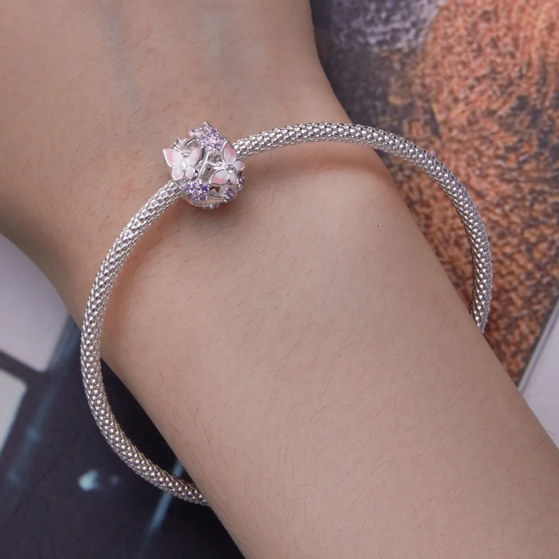 (afbeelding voor) Pandora-stijl Vlinder Zirkoon Bedel - SCC2463 - Bekijken 6