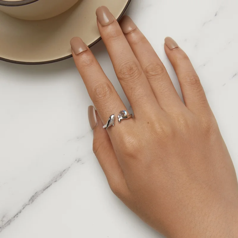 (afbeelding voor) Pandora Stijl Walvis Open Ring - BSR473-E - Bekijken 5