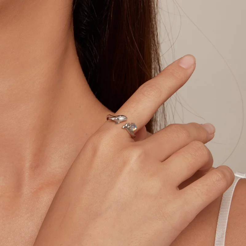 (afbeelding voor) Pandora Stijl Walvis Open Ring - BSR473-E - Bekijken 7