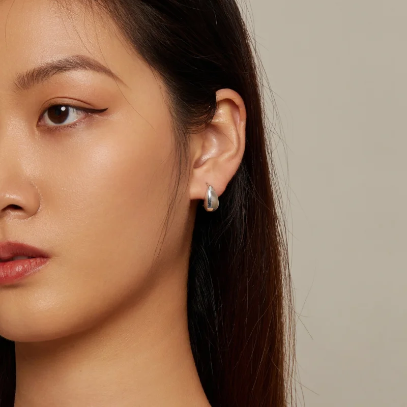 (afbeelding voor) Pandora stijl Waterdruppels Glans Stud Oorbellen - BSE869 - Bekijken 7