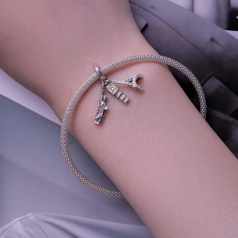 (afbeelding voor) Pandora Stijl Wereldreis Hangertje - SCC2483 - Bekijken 5