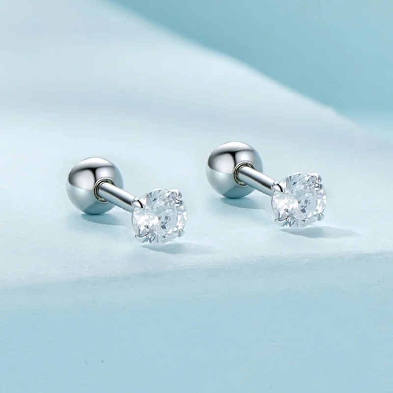 (afbeelding voor) Pandora-stijl Wit Zirkonium Stud Oorbellen - SCE1646-S - Bekijken 2