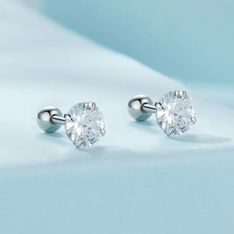 (afbeelding voor) Pandora-stijl Wit Zirkonium Studs Oorbellen - SCE1646-M - Bekijken 2