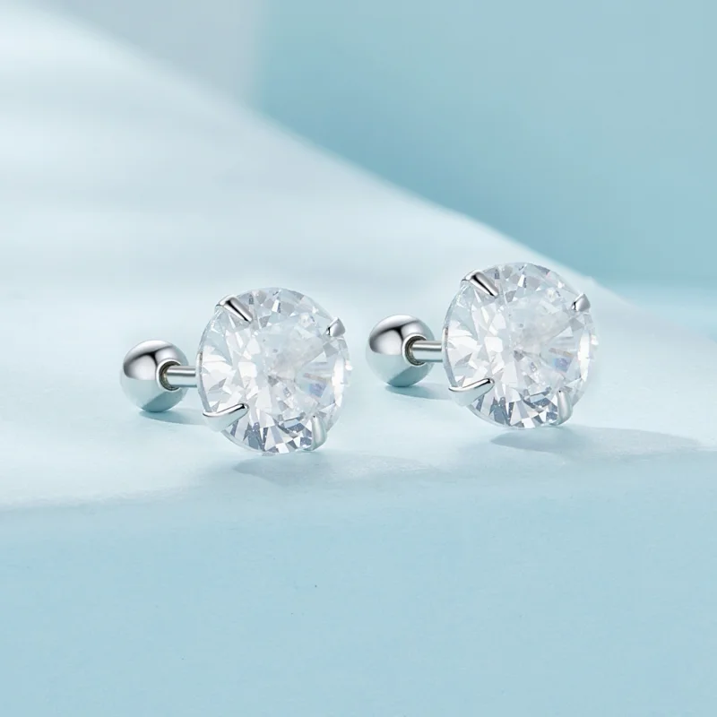 (afbeelding voor) Pandora-stijl Witte Zirkonium Studs Oorbellen - SCE1646-L - Bekijken 2