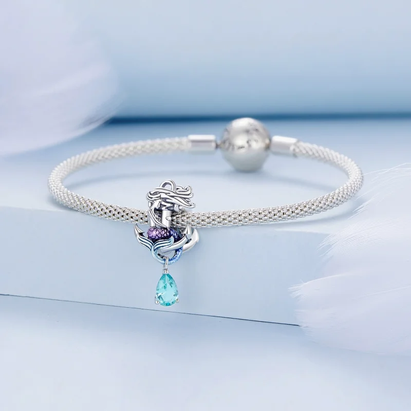 (afbeelding voor) Pandora-stijl Zeemeermin Ankerbedel - BSC903 - Bekijken 3