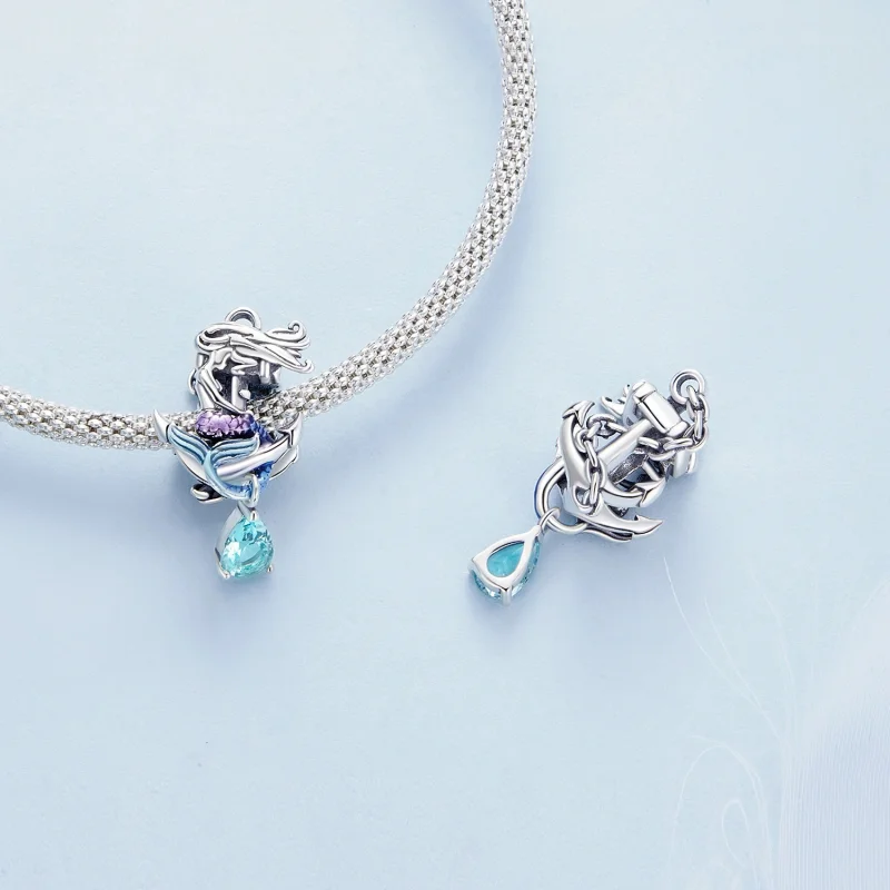 (afbeelding voor) Pandora-stijl Zeemeermin Ankerbedel - BSC903 - Bekijken 4