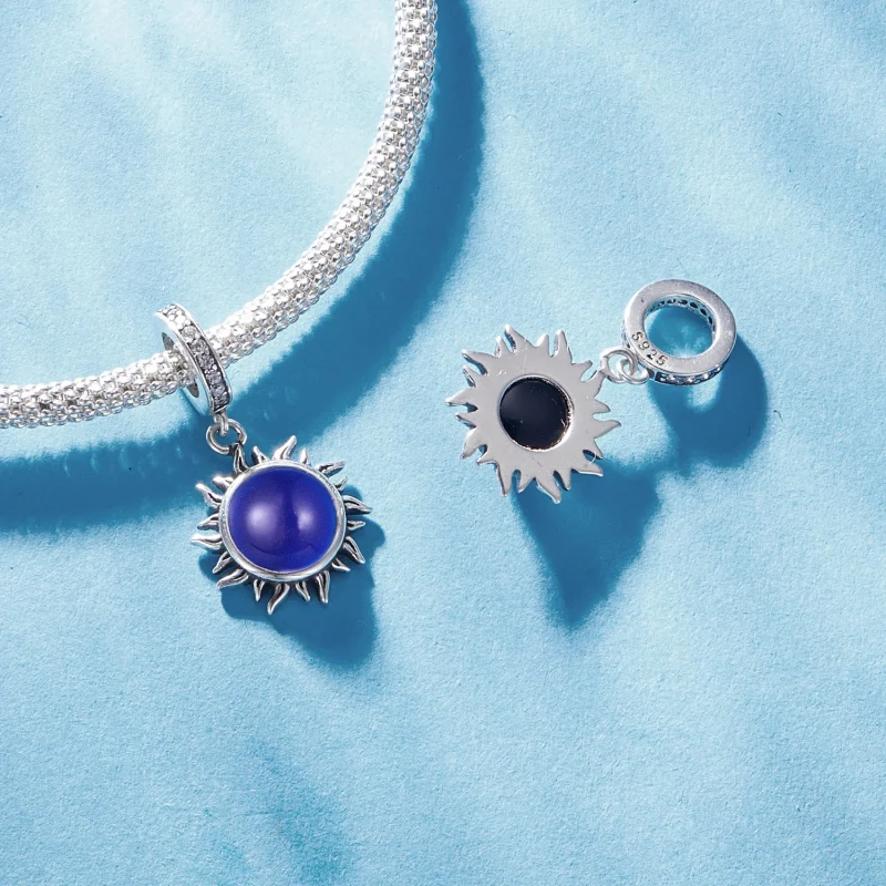 (afbeelding voor) Pandora-stijl Zon Humeursteen Hanger - SCC2005-CF - Bekijken 4