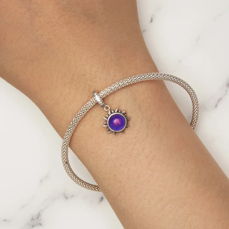 (afbeelding voor) Pandora-stijl Zon Humeursteen Hanger - SCC2005-CF - Bekijken 8