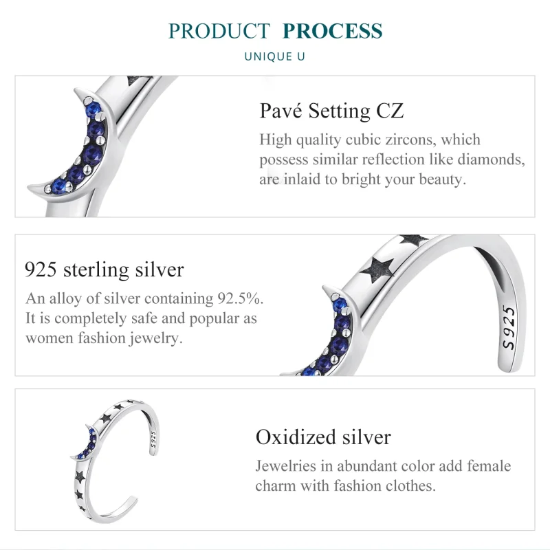 (afbeelding voor) Pandora Stijl Zon, Maan en Sterren Koppelring - BSR490-E - Bekijken 4