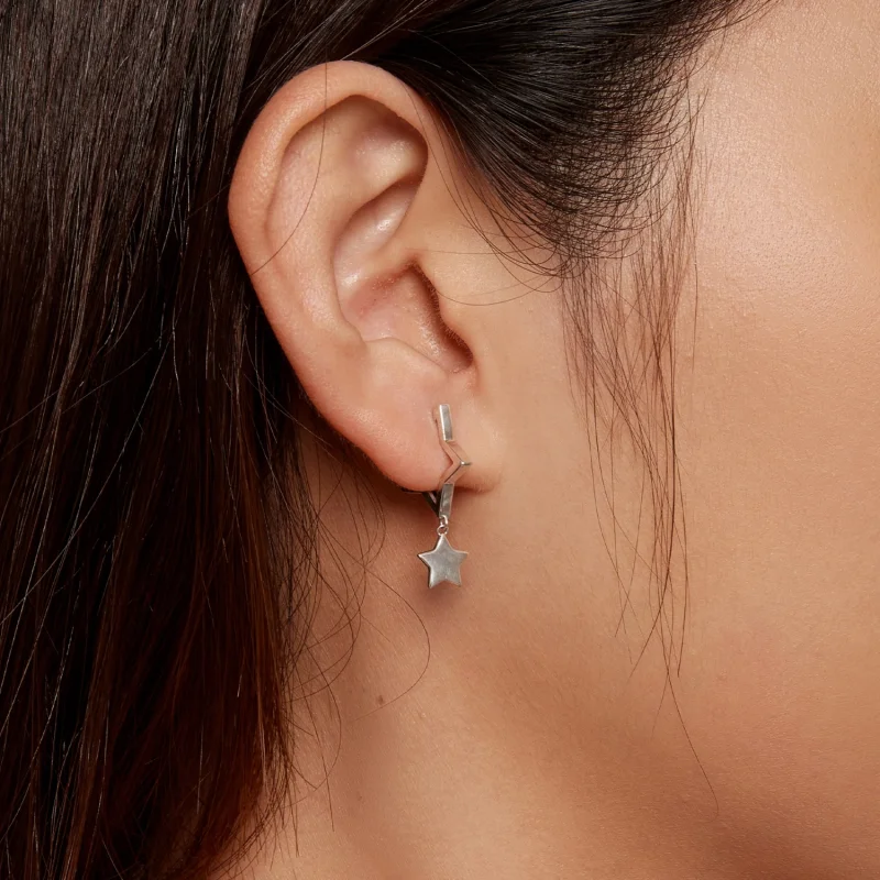 (afbeelding voor) Pandora Style Sterren Hoepeloorbellen - SCE1621 - Bekijken 7